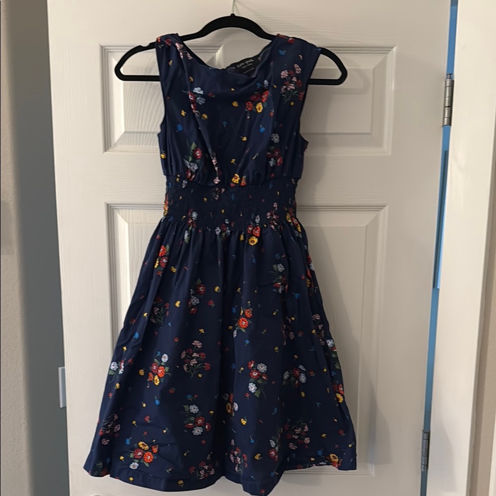 Kate Spade Blue and Orange Pleated Sundress